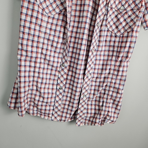 True Religion Plaid Snap Button Front Women’s Pocket Top XS - Picture 5 of 8